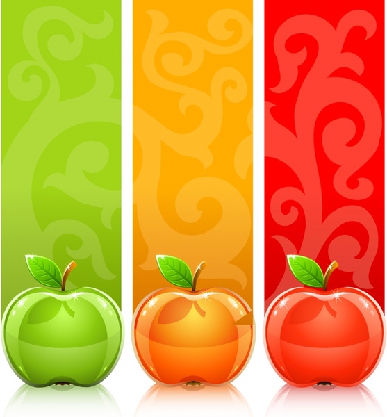 decorative background templates shiny apple icons colored vertical