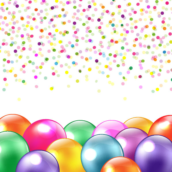 colorful balloon mix design vector