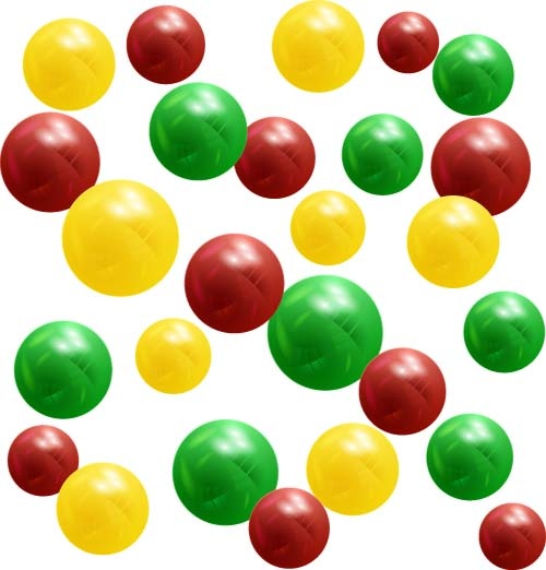 colorful balls design element vector set