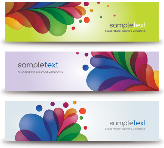 colorful banners vector graphic 