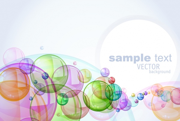 colorful bubbles background vector halo