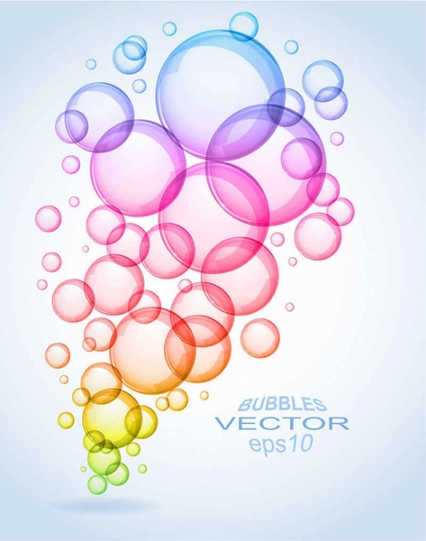 Colorful bubbles vector background