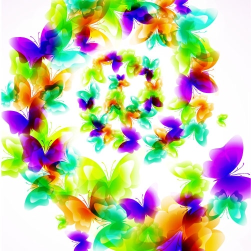 colorful butterfly pattern 01 vector