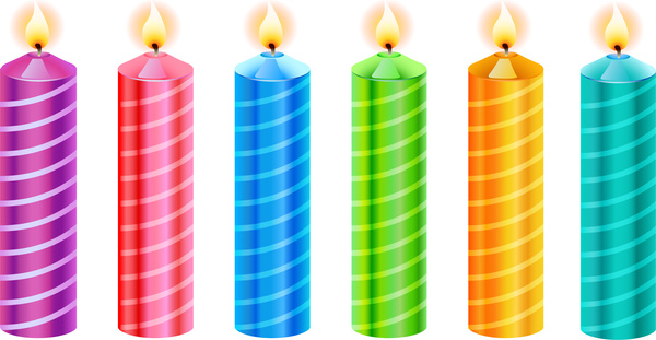 colorful candle collection