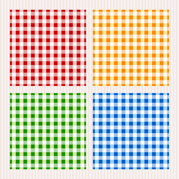 colorful checkered pattern sets vector illustration