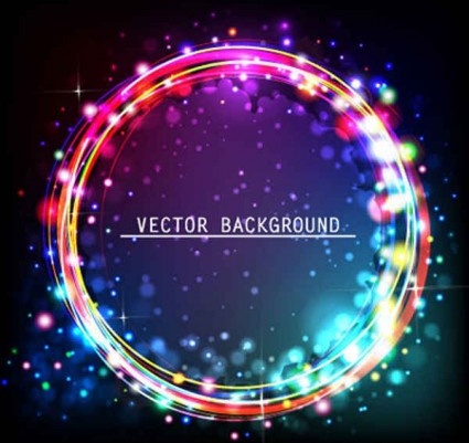 colorful circle background light vector