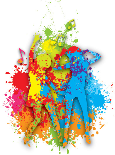 colorful dance vector graphic