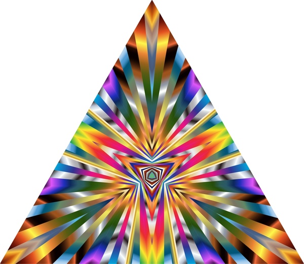 colorful delusion pattern illustration on triangles