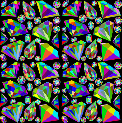 colorful diamonds seamless pattern vector graphics