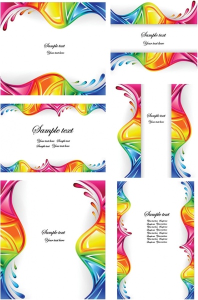 colorful dynamic wave vector graphics