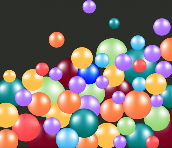 colorful floating balls background
