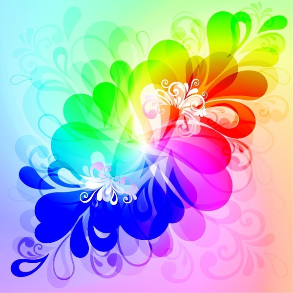 Colorful Floral Background Vector Graphic