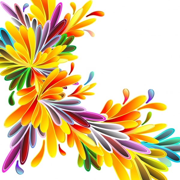 flowers background bright colorful modern design