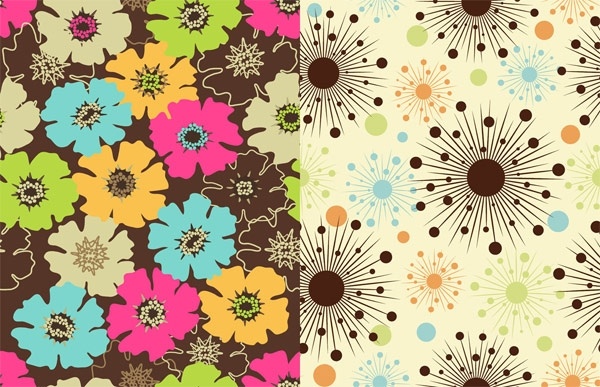 colorful flowers vector background