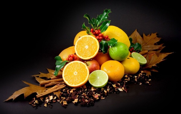 colorful fruits citrus