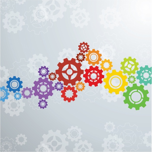 Colorful gears background