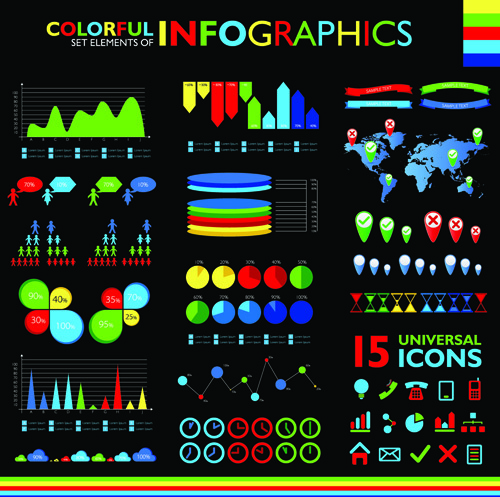 colorful infographic vector