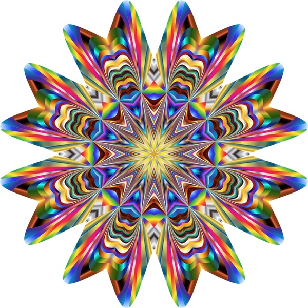 colorful kaleidoscope pattern vector illustration