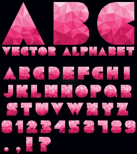 colorful letters and numbers 03 vector