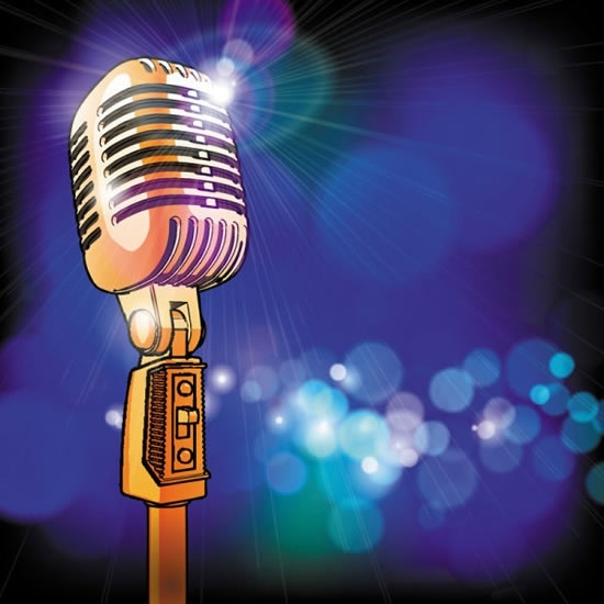 colorful microphone vector