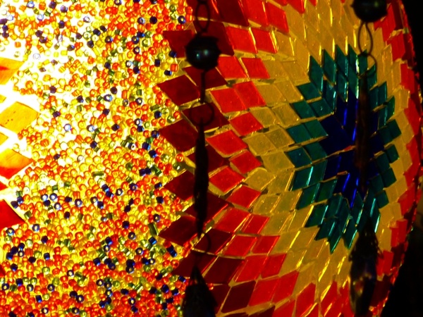 colorful mosaic glass