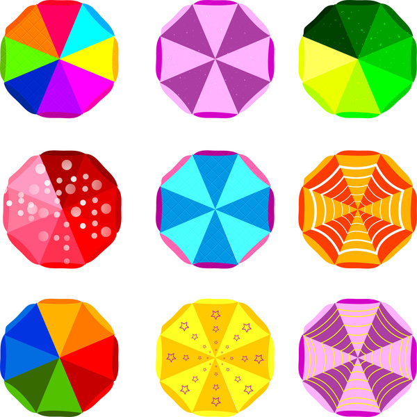 colorful octagon decor design