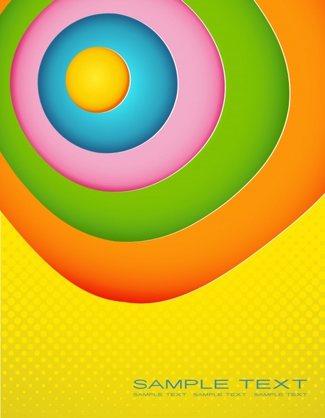 abstract background colorful flat circles decor