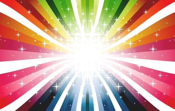 Colorful Rays Vector