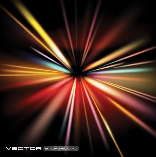 colorful rays vector trend
