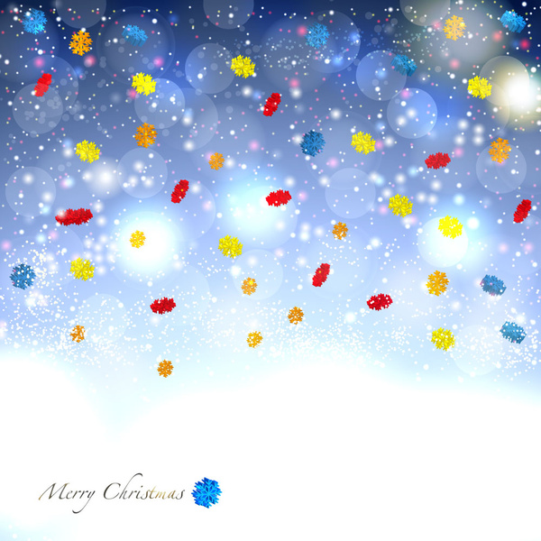 colorful snowflake abstract background