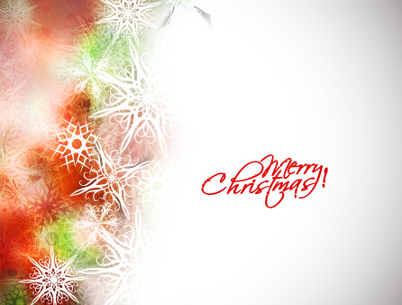 colorful snowflake christmas background vector 