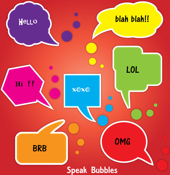 colorful speak bubbles