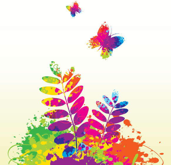 colorful spring vector graphic