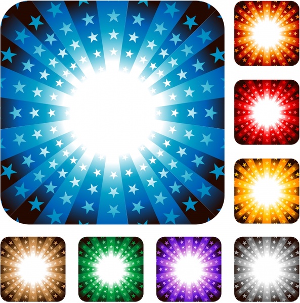 stars light background templates modern colored vivid rays