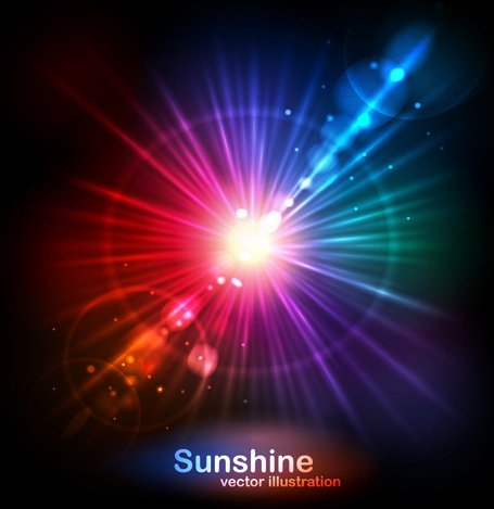 colorful sunshine vector background