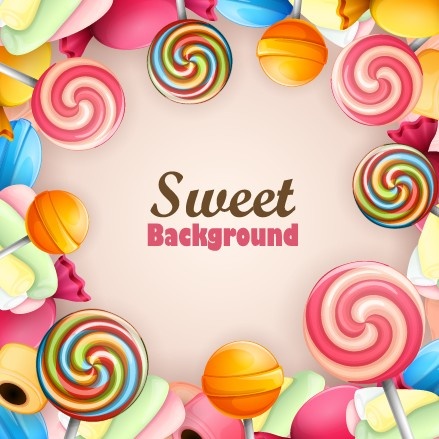 colorful sweet and background art vector 