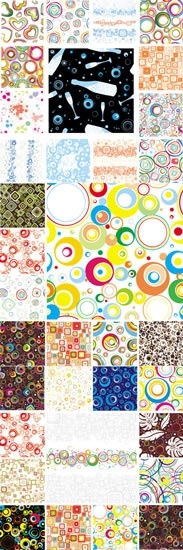 decorative background templates various themes colorful flat design
