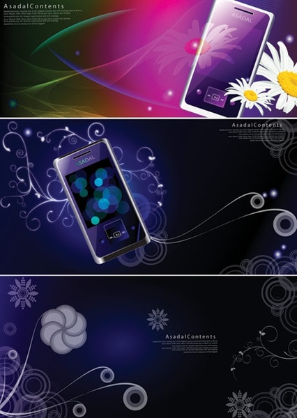 colorful vector background dream phone patterns