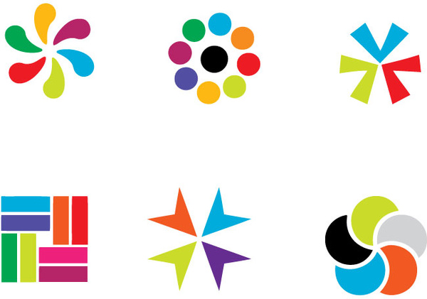 colorful vector logo elements 