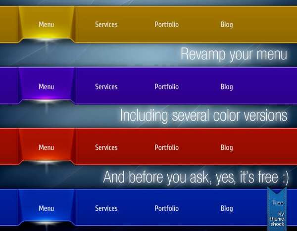 colorful vector menu pack