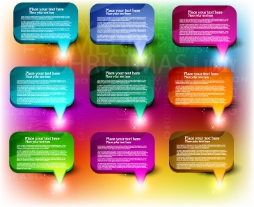 speech bubble templates modern colorful sparkling decor