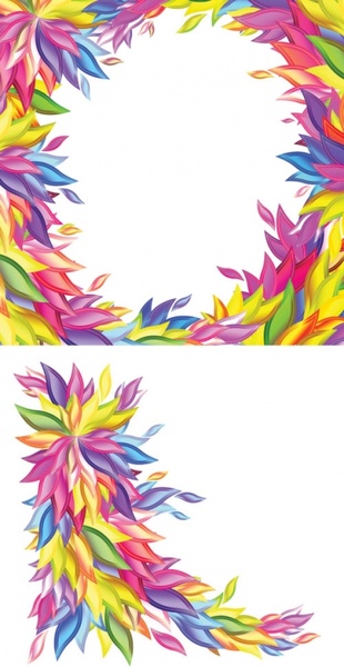 colorful willow shape vector
