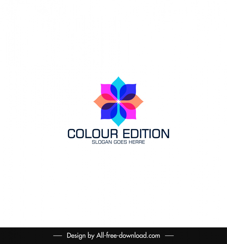 colour edition logo floral symmetry sketch