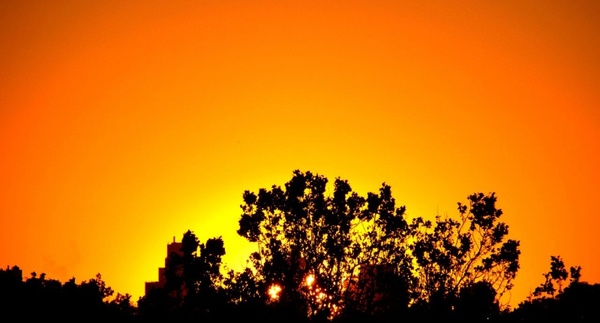 coloured sunset