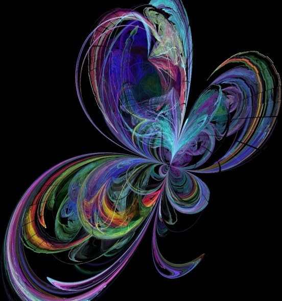 colourful butterfly fractal 