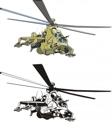combat helicopters doe vector