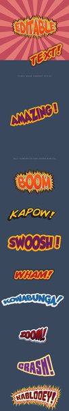 comic book styles font design vector