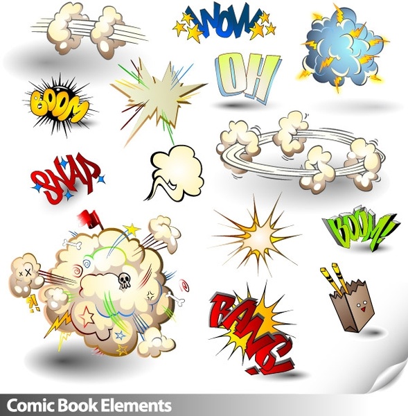 comic elements of vector used to
