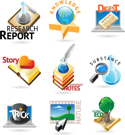 commonly logos design vector set 