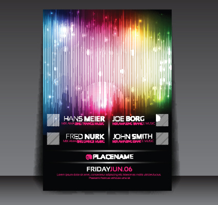 commonly party flyer cover template vector